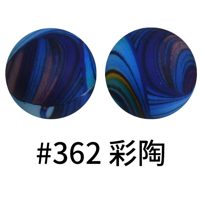 Wholesale 50pcs 16mm Print Silicone Beads Colorful Silicone Water Transfer Beads